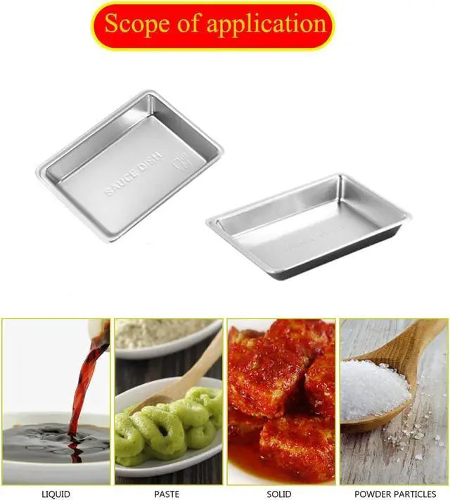 Alt view image 5 of 6 - 40pcs Plastic Disposable Sauce Dishes - Rectangle, Soup & Dipping Sauce Dishes, Home & Restaurant Supplies