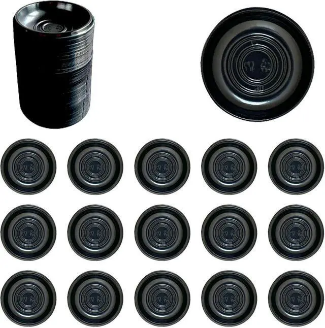 Main image of 100 Pcs Plastic Disposable Sauce Dishes, Dipping Soy Sauce Seasoning Plate Bowls, Mini Condiment Appetizer Tray for Sushi Soy Mustard Vinegar Ketchup BBQ, Black Circular