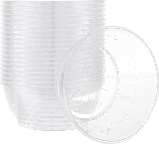 Main image of PLASTICPRO 6 oz Hard plastic Desert Bowls - Ice cream Bowls premium Quality Disposable Clear Bowl Pack of 20
