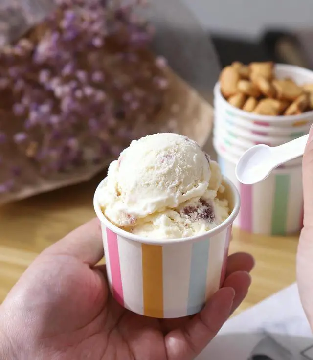 Alt view image 4 of 7 - Winoo Design Small Ice Cream Cups Disposable - 50 PK - Paper Ice Cream Cups 4 oz Mini Sundae Bowls Treat Cups Containers (2 Assorted Designs 4oz Cups)