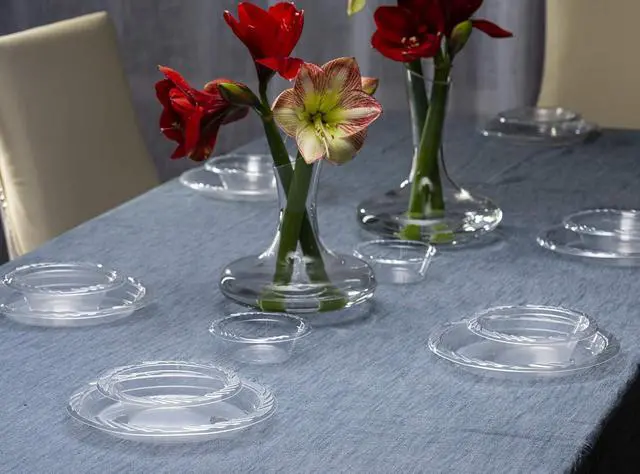 Alt view image 2 of 7 - PLASTICPRO 6'' inch Premium Crystal Clear Disposable Plastic Dessert Size Party Plate Pack of 40