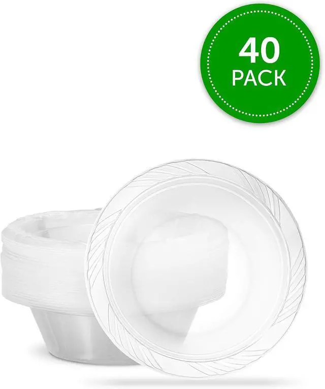 Alt view image 3 of 6 - PLASTICPRO 5 ounce Premium Crystal Clear Disposable Plastic Dessert Size Party Bowls Pack of 40