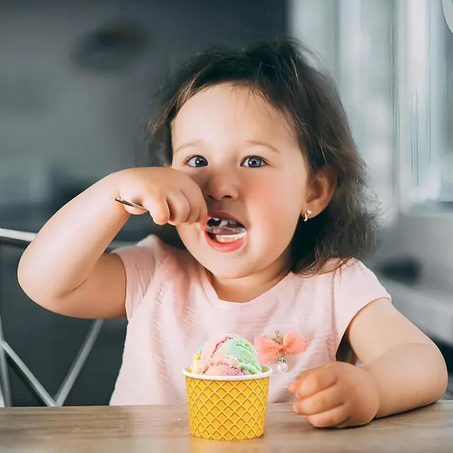 Alt view image 7 of 7 - 50 Pcs Paper Ice Cream Cups 4oz Ice Cream Disposable Dessert Bowls Small Treat Snack Bowls for Sundae Frozen Yogurt Soup Hot or Cold Food Containers Party Supplies