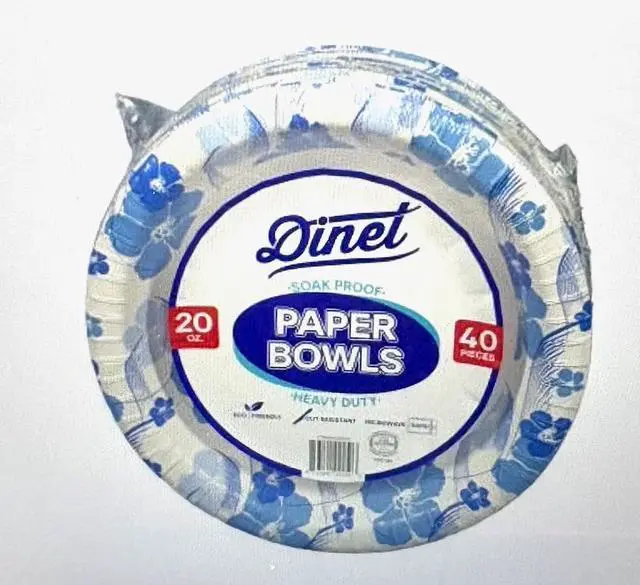 Main image of 20oz DINET Heavy Duty Paper Bowls - 40 Count