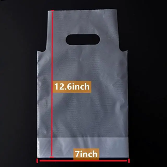 Alt view image 3 of 7 - Elyfree Drink Carrier for Delivery, 32oz Drink Packaging Bags, 100PCS Clear Plastic Bags with Handle Drink Cups Delivery Take Out