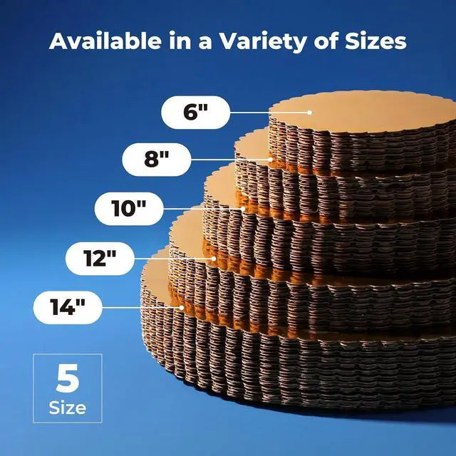 Alt view image 4 of 7 - Fit Meal Prep 20 Pack Cake Boards, 6 Inch Round Gold Cake Circles, Disposable Pizza Circles Cake Pan Base Stand for Desserts and Pastries, Greaseproof Cardboard Cake Rounds for Cake DIY, Birthday
