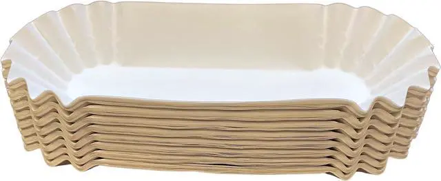 Main image of bark and lindy Paper Hot Dog Tray Heavy Weight Fluted White Paper 6" (100)