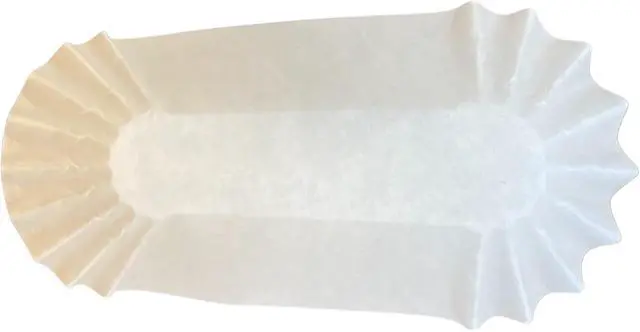 Alt view image 2 of 2 - bark and lindy Paper Hot Dog Tray Heavy Weight Fluted White Paper 6" (100)