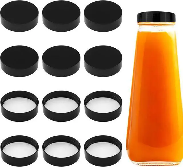 Main image of INCREWAY 12PCS Glass Juice Bottles Lids,16oz Reusable Drinking Jars Covers, Airtight Lids Suitable for Juicing, Milk, Kombucha