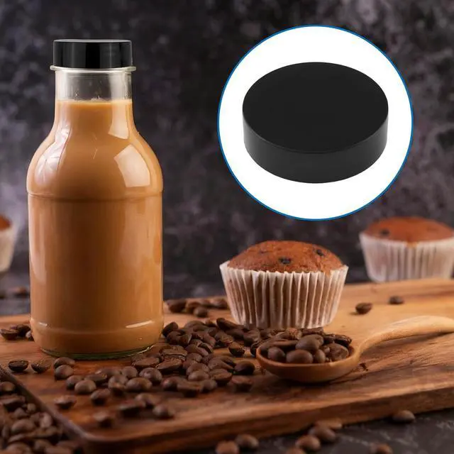 Alt view image 7 of 7 - INCREWAY 12PCS Glass Juice Bottles Lids,16oz Reusable Drinking Jars Covers, Airtight Lids Suitable for Juicing, Milk, Kombucha