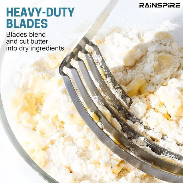 Alt view image 2 of 7 - Large Pastry Cutter For Baking Durable Pastry Blender Dough Cutter Black | Not Bend Sturdy Blades Dishwasher Safe Heavy Duty Dough Mixer Butter Cutter for Mixing Pie Crusts Biscuit Scone Egg Potato