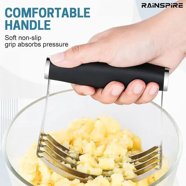 Alt view image 6 of 7 - Large Pastry Cutter For Baking Durable Pastry Blender Dough Cutter Black | Not Bend Sturdy Blades Dishwasher Safe Heavy Duty Dough Mixer Butter Cutter for Mixing Pie Crusts Biscuit Scone Egg Potato