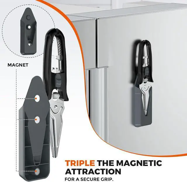 Alt view image 4 of 7 - Multifunctional Kitchen Scissors - Kitchen Shears with Magnetic Holder & Safety Lock, Heavy Duty Poultry Shears, Stainless Steel for Chicken Meat Cutting Turkey, Vegetables