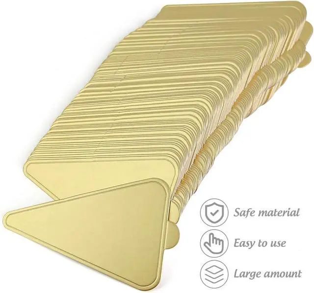 Alt view image 3 of 7 - HANSGO Triangle Cake Bases, 100PCS Mini Cake Board Mousse Cake Cardboards Dessert Display Trays Golden Pastry Plates