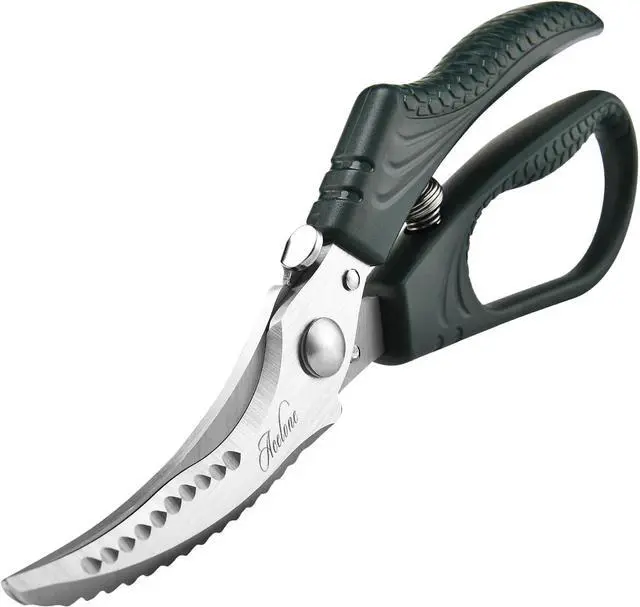 Main image of Acelone Poultry Shears - Heavy Duty Kitchen Chicken Shears With Anti-Slip Handle & Safety Lock - Poultry Scissors for Meat, Game, Chicken, Bone, Poultry & More - Spring Loaded.