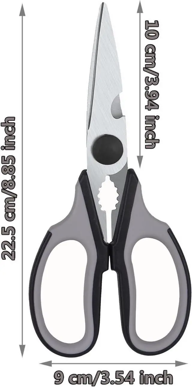 Alt view image 3 of 7 - Left Handed Kitchen Scissors, Lefty Poultry Shears (Black/Grey) | Kitchen Tools Utensils for Left Hand People/Adult