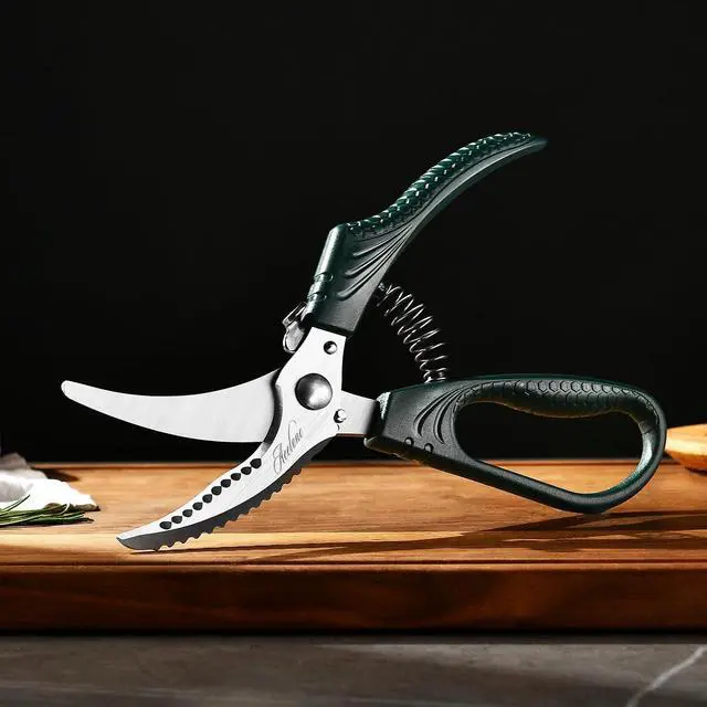 Alt view image 6 of 7 - Acelone Poultry Shears - Heavy Duty Kitchen Chicken Shears With Anti-Slip Handle & Safety Lock - Poultry Scissors for Meat, Game, Chicken, Bone, Poultry & More - Spring Loaded.