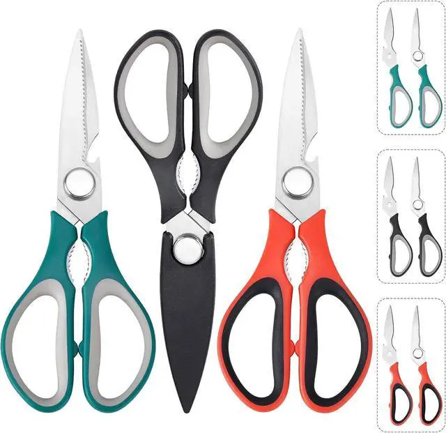 Main image of 3-Pack Kitchen Scissor All Purpose Kitchen Shears Heavy Duty Scissors Stainless Steel Dishwasher Safe Cooking Scissors, Kitchens Utensils removable for Cutting Meat, Chicken,Fish, Vegetable