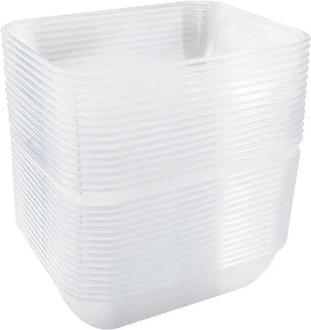 Main image of 30pcs Plastic Disposable Sauce Dishes Rectangle Transparent Dipping Sauce Dishes Soup Plate Soy Sauce Dishes Seasoning Dish Home Restaurant Supplies