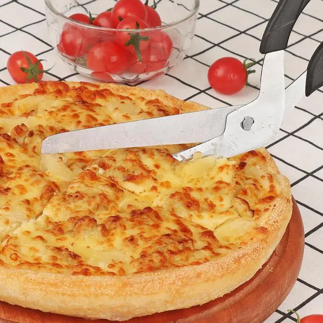 Alt view image 6 of 7 - Pizza Scissors, Pizza Cutter, Food-Grade Sharp Stainless Steel BladeSoft Grip Handle, 27cm, Black/GreyKitchen Gadgets Scissors
