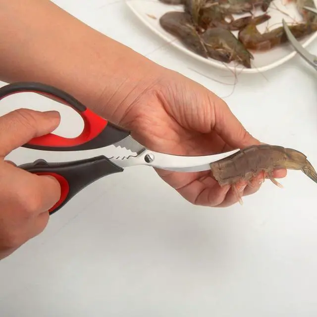 Alt view image 4 of 7 - masteymoh 3 Pairs of Kitchen Seafood Scissors for Crab Legs, Lobster Shell Cracker, Multifunctional Crab Leg Crackers