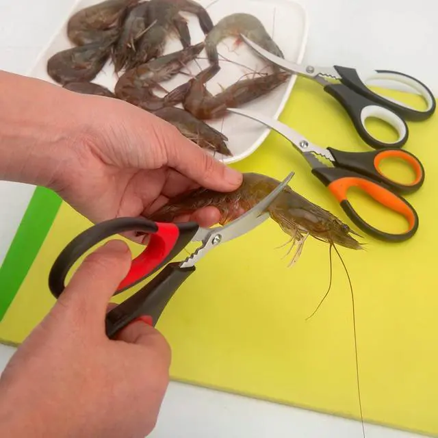 Alt view image 6 of 7 - masteymoh 3 Pairs of Kitchen Seafood Scissors for Crab Legs, Lobster Shell Cracker, Multifunctional Crab Leg Crackers