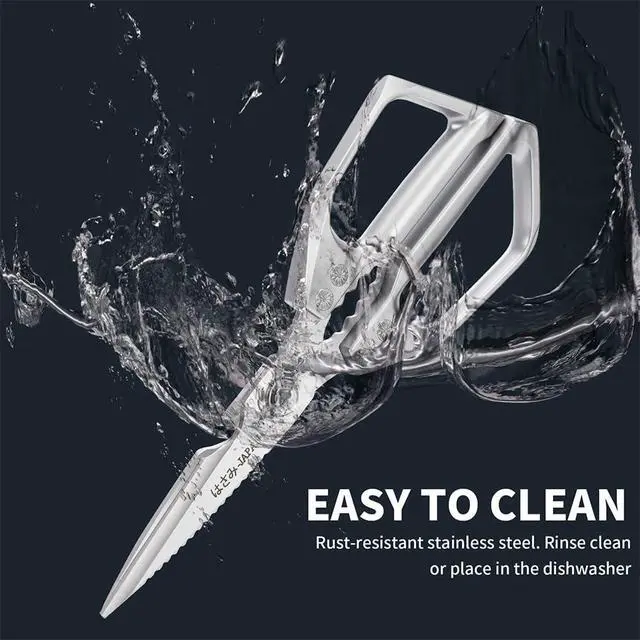 Alt view image 7 of 7 - Kitchen Scissors Heavy Duty for Food, All Purpose Meat Scissors, Premium Ultra Sharp Japanese Stainless Steel Kitchen Shears