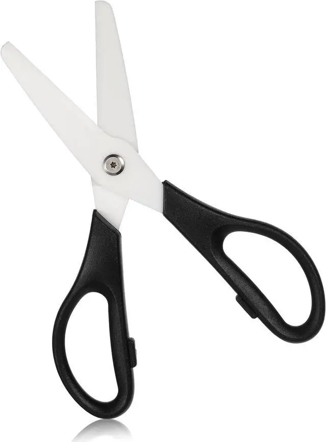Main image of Ceramic Scissors 8" Kitchen Shears Scissors Ceramic Blade Kitchen Scissor All Purpose Cooking Shears for Kitchens Office School Crafting (Black)