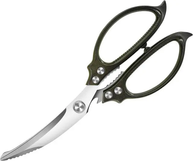 Main image of Heavy Duty Poultry Shears,Kitchen Shears Scissors for Meat Cutting | Comfort-Grip,Premium Stainless Steel Sharp Blade,Chicken,Turkey,Fish,Dishwasher Safe with Anti-Slip Handle