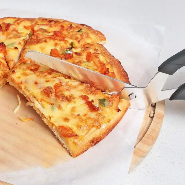 Alt view image 5 of 7 - Asdirne Pizza Scissors, Pizza Cutter with Ultra Sharp Detachable Blade and Ergonomic Soft Grip, 10.3Inch, Black&Red