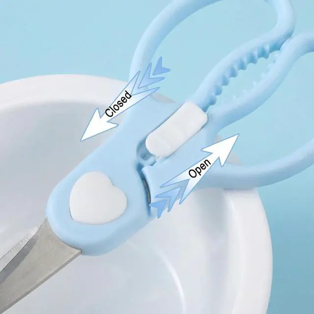 Alt view image 5 of 7 - Food Cutting Scissors, Detachable Travel Food Scissors (Blue) | Stainless Steel Shears with Protective Cover