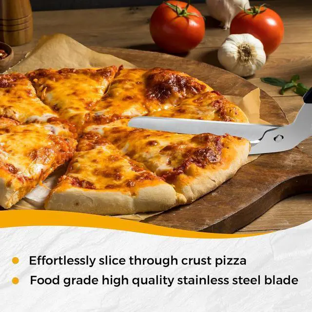 Alt view image 2 of 7 - Detachable Pizza Scissors Cutter with Sharp Stainless Steel Blade | Ergonomic Soft Grip