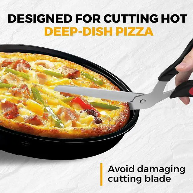 Alt view image 3 of 7 - Detachable Pizza Scissors Cutter with Sharp Stainless Steel Blade | Ergonomic Soft Grip