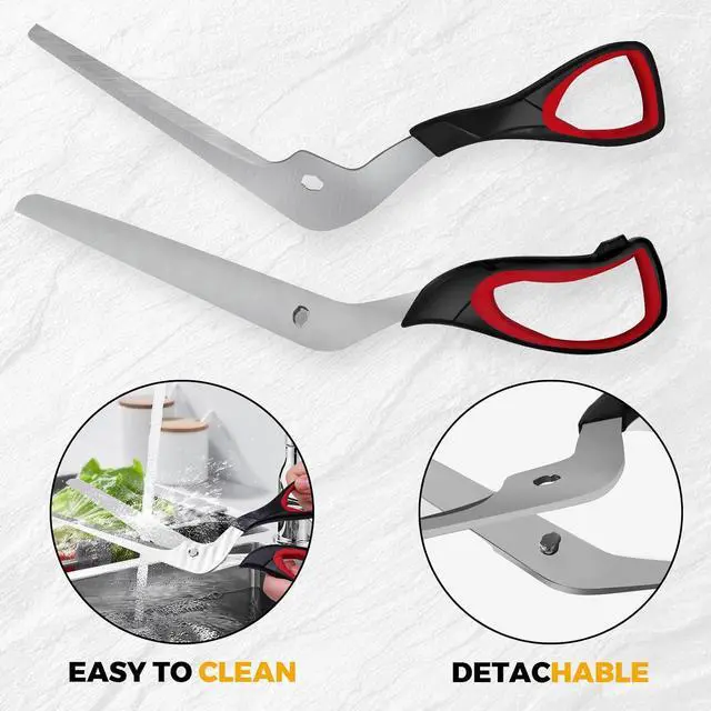 Alt view image 4 of 7 - Detachable Pizza Scissors Cutter with Sharp Stainless Steel Blade | Ergonomic Soft Grip