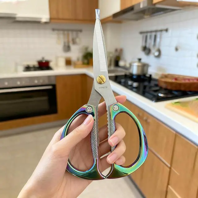 Alt view image 2 of 7 - Kitchen Scissors,All Purpose Heavy Duty Kitchen Shears 7.5 Inch | Ultra Sharp Stainless Steel for Cutting Meat Vegetables Herbs BBQ, Office Fabric Craft Use