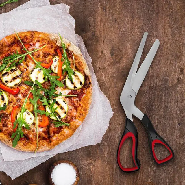 Alt view image 7 of 7 - Detachable Pizza Scissors Cutter with Sharp Stainless Steel Blade | Ergonomic Soft Grip