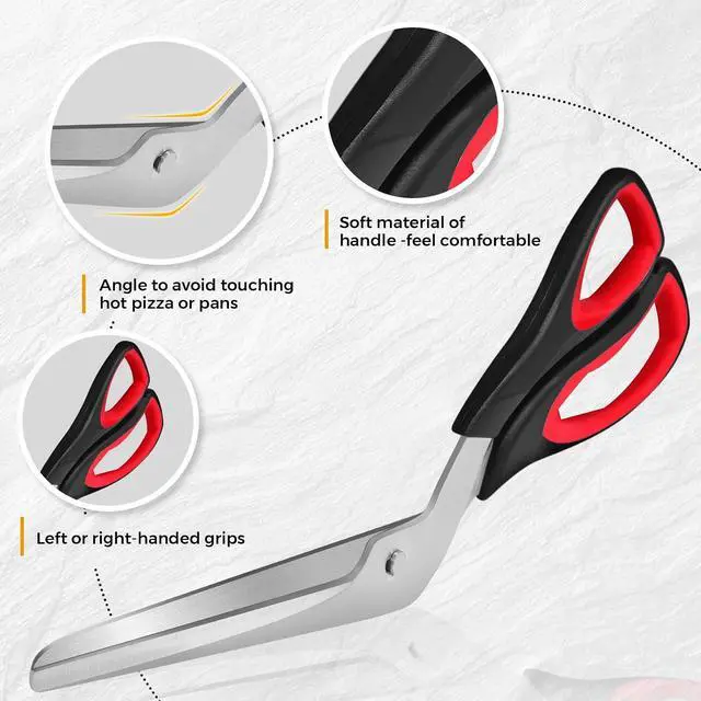 Alt view image 6 of 7 - Detachable Pizza Scissors Cutter with Sharp Stainless Steel Blade | Ergonomic Soft Grip