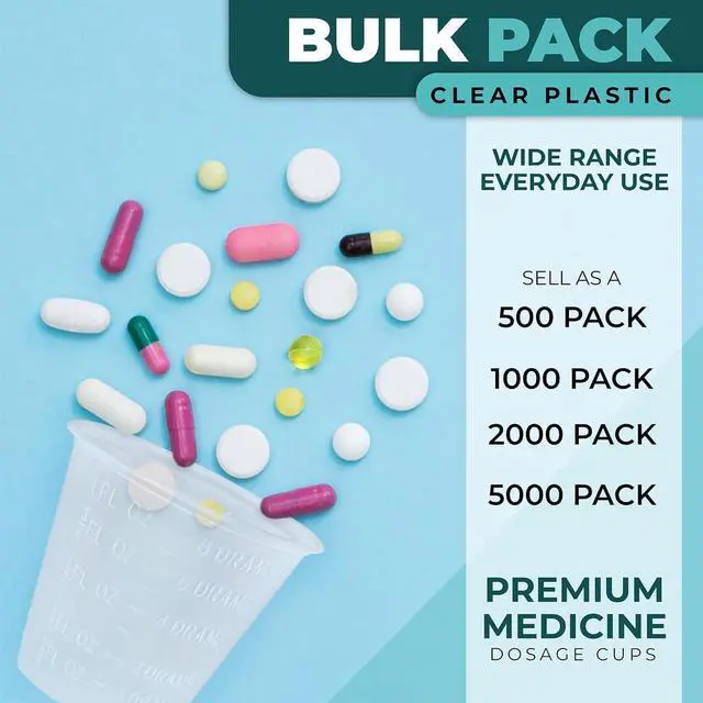 Alt view image 3 of 7 - 200 Pack 1-oz. Disposable Medicine Cups with Graduated Dosage Lines for Pills or Liquid, 200 Bulk Pack, Single Serve Measuring for Home, Nurse, Hospital, Medical Care |200 Pack
