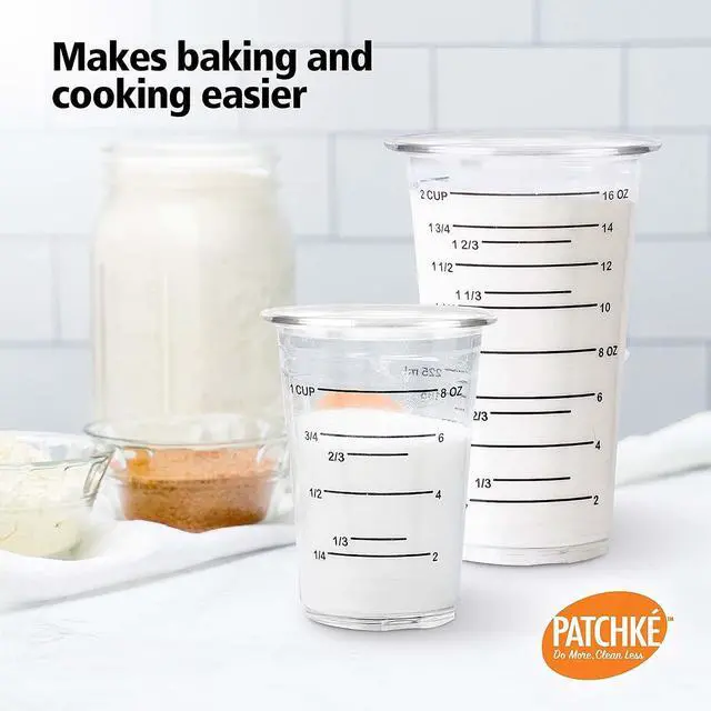 Alt view image 6 of 7 - 16 Oz - 2 Cup 450 ML - Disposable Measuring Cups - Plastic Graduated Mixing Cups - for Mixing Resin/Epoxy, Paint, Cooking, Baking and Crafts (12 pack)