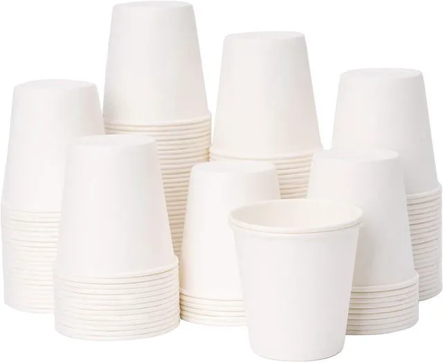Main image of YEEHAW 3 oz 100 Pack Small White Disposable Paper Cups | For Coffee/Bathroom/Mouthwash Use, Sturdy & Leak-Proof Paper, Bulk 100 Pack, Ideal For Hotels/Offices/Home