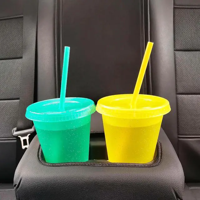 Alt view image 6 of 6 - Suertestarry Tumbler with Straw and Lid,Water Bottle Iced Coffee Travel Mug Cup,Reusable Plastic Cups,Perfect for Parties,Birthdays,16oz-5 Pack