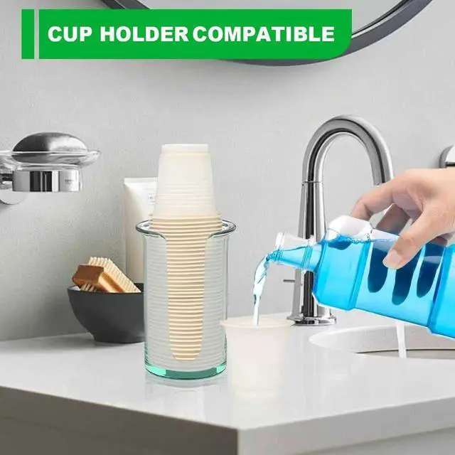 Alt view image 6 of 7 - 3 oz Plant Based Disposable Bathroom Mouthwash&Rinse Cups,100pcs Small Snack Cups for Kids,Mini Drinking Cups for Party,Office, Picnic, BBQ
