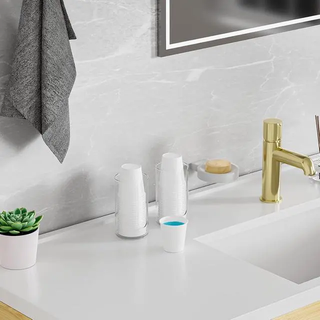 Alt view image 5 of 6 - VITVITI 30 PACK Bathroom Mouthwash Cups, Disposable 3.7 OZ Paper Cup, White | Small Coffee Paper Cup, for Mouth Wash/Hot Cold Beverages Liquid/Tea