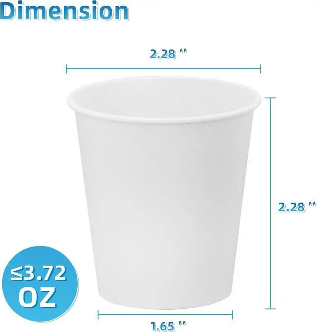 Alt view image 6 of 6 - VITVITI 30 PACK Bathroom Mouthwash Cups, Disposable 3.7 OZ Paper Cup, White | Small Coffee Paper Cup, for Mouth Wash/Hot Cold Beverages Liquid/Tea