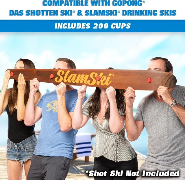Alt view image 5 of 6 - GoBig 200 Pack 2 oz Plastic Shot Cups - Mini 2oz Party Cups, Red