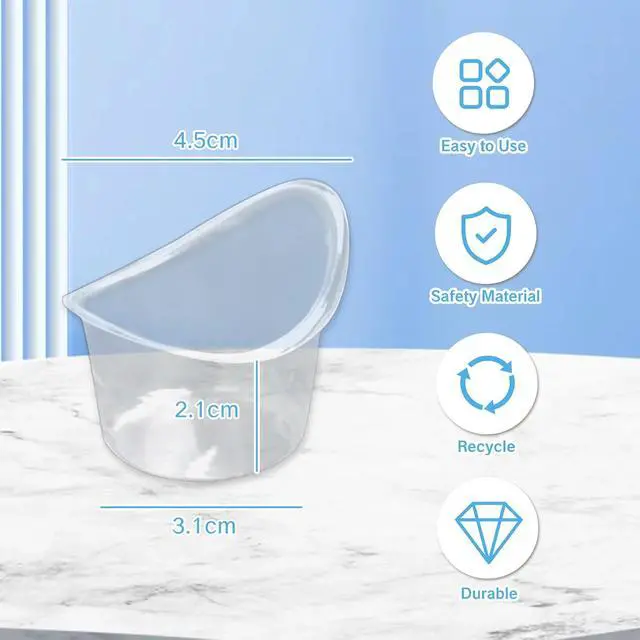 Alt view image 7 of 7 - NIIIYTYB 20Pcs Eye Wash Cup 5ml Disposable Eyewash Cups for Eye Rinse and Flush Kit Portable Eye Bath Washer with Measuring Markings Ideal for Eye Drops Seniors and Travel Cleaning (Plastic)