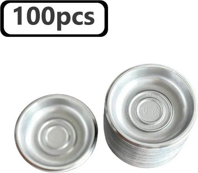 Alt view image 3 of 7 - 100 Pcs Plastic Disposable Sauce Dishes, Dipping Soy Sauce Seasoning Plate Bowls, Mini Condiment Appetizer Tray for Sushi Soy Mustard Vinegar Ketchup BBQ, Silver Circular