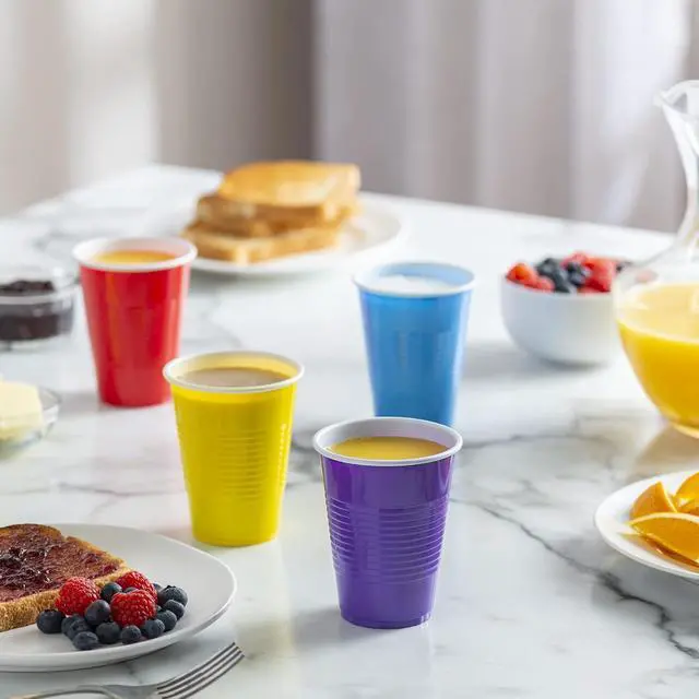 Alt view image 6 of 7 - GUSTO [9 oz. - 50 Count Plastic Party Cups Disposable - Assorted Colors Drinking Cups for Party, Events, and Everyday Use (Formerly Comfy Package)