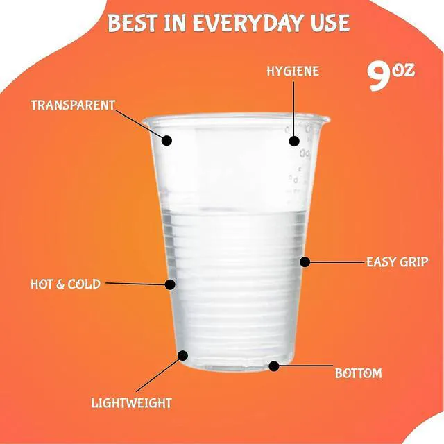 Alt view image 6 of 7 - 9oz Translucent Thin Wall Plastic Cold Cup- Pack of 100ct