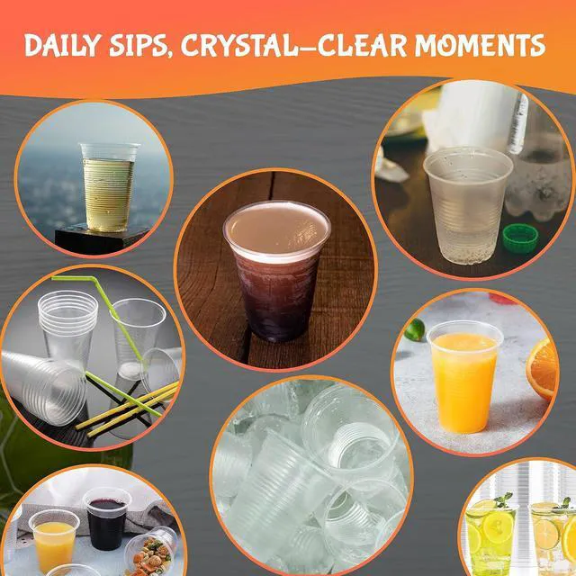 Alt view image 7 of 7 - 9oz Translucent Thin Wall Plastic Cold Cup- Pack of 100ct